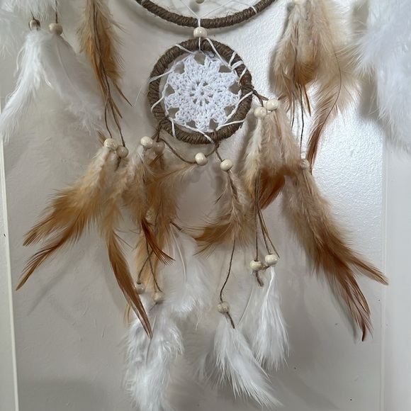 Large Macrame Moon and Star Dream Catcher - Picture 4 of 6